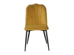 Lot De 6 Chaises ROSARIO - Effet Velours Et Métal Noir - Jaune 15 Lot De 6 Chaises ROSARIO - Effet Velours Et Métal Noir - Jaune -Magasin de meubles de restaurant chaise 397825