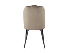 Lot De 6 Chaises ROSARIO - Effet Velours Et Métal Noir - Taupe -Magasin de meubles de restaurant chaise 397845