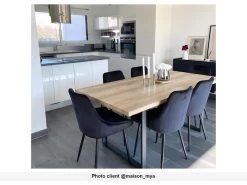 Lot De 6 Chaises - Velours Et Métal Noir - Noir - MASURIE -Magasin de meubles de restaurant chaise 413629