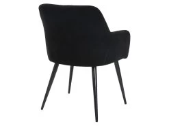 Lot De 2 Chaises - Avec Accoudoirs - Tissu Et Métal - Noir - HEKA 16 Lot De 2 Chaises - Avec Accoudoirs - Tissu Et Métal - Noir - HEKA -Magasin de meubles de restaurant chaise 431251