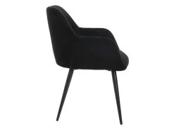 Lot De 2 Chaises - Avec Accoudoirs - Tissu Et Métal - Noir - HEKA 17 Lot De 2 Chaises - Avec Accoudoirs - Tissu Et Métal - Noir - HEKA -Magasin de meubles de restaurant chaise 431253