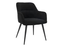 Lot De 2 Chaises - Avec Accoudoirs - Tissu Et Métal - Noir - HEKA 15 Lot De 2 Chaises - Avec Accoudoirs - Tissu Et Métal - Noir - HEKA -Magasin de meubles de restaurant chaise 431259