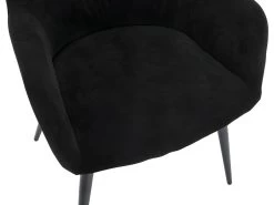 Lot De 2 Chaises - Avec Accoudoirs - Tissu Et Métal - Noir - HEKA 21 Lot De 2 Chaises - Avec Accoudoirs - Tissu Et Métal - Noir - HEKA -Magasin de meubles de restaurant chaise 431263