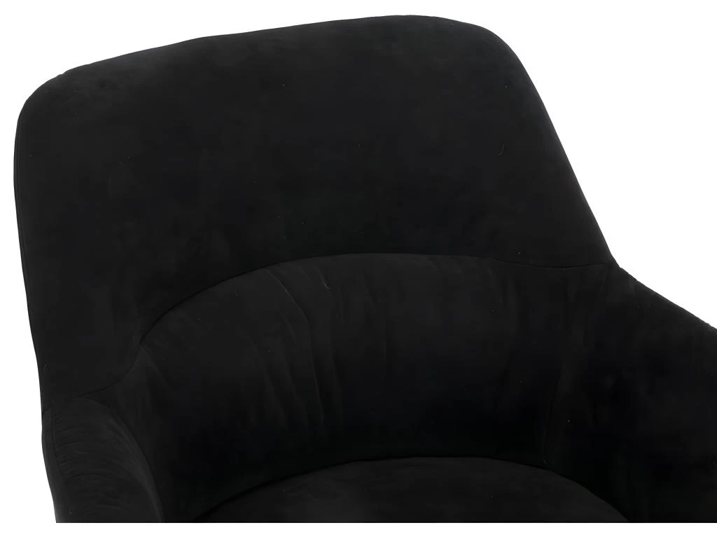 Lot De 2 Chaises - Avec Accoudoirs - Tissu Et Métal - Noir - HEKA 11 Lot De 2 Chaises - Avec Accoudoirs - Tissu Et Métal - Noir - HEKA – Image 9