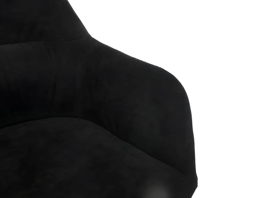 Lot De 2 Chaises - Avec Accoudoirs - Tissu Et Métal - Noir - HEKA 10 Lot De 2 Chaises - Avec Accoudoirs - Tissu Et Métal - Noir - HEKA – Image 8