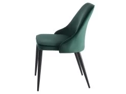 Lot De 2 Chaises - Velours Et Métal - Vert - EZRA -Magasin de meubles de restaurant chaise 439813