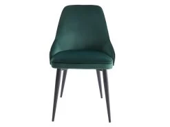 Lot De 2 Chaises - Velours Et Métal - Vert - EZRA -Magasin de meubles de restaurant chaise 439817