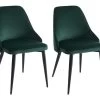 Lot De 2 Chaises - Velours Et Métal - Vert - EZRA 2 Lot De 2 Chaises - Velours Et Métal - Vert - EZRA -Magasin de meubles de restaurant chaise 439819