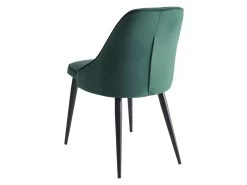 Lot De 2 Chaises - Velours Et Métal - Vert - EZRA -Magasin de meubles de restaurant chaise 439821