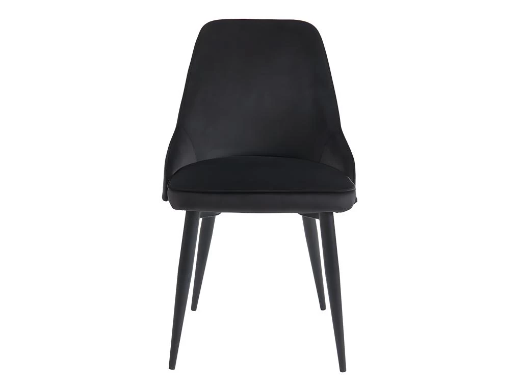 Lot De 2 Chaises - Velours Et Métal - Noir - EZRA 5 Lot De 2 Chaises - Velours Et Métal - Noir - EZRA – Image 3