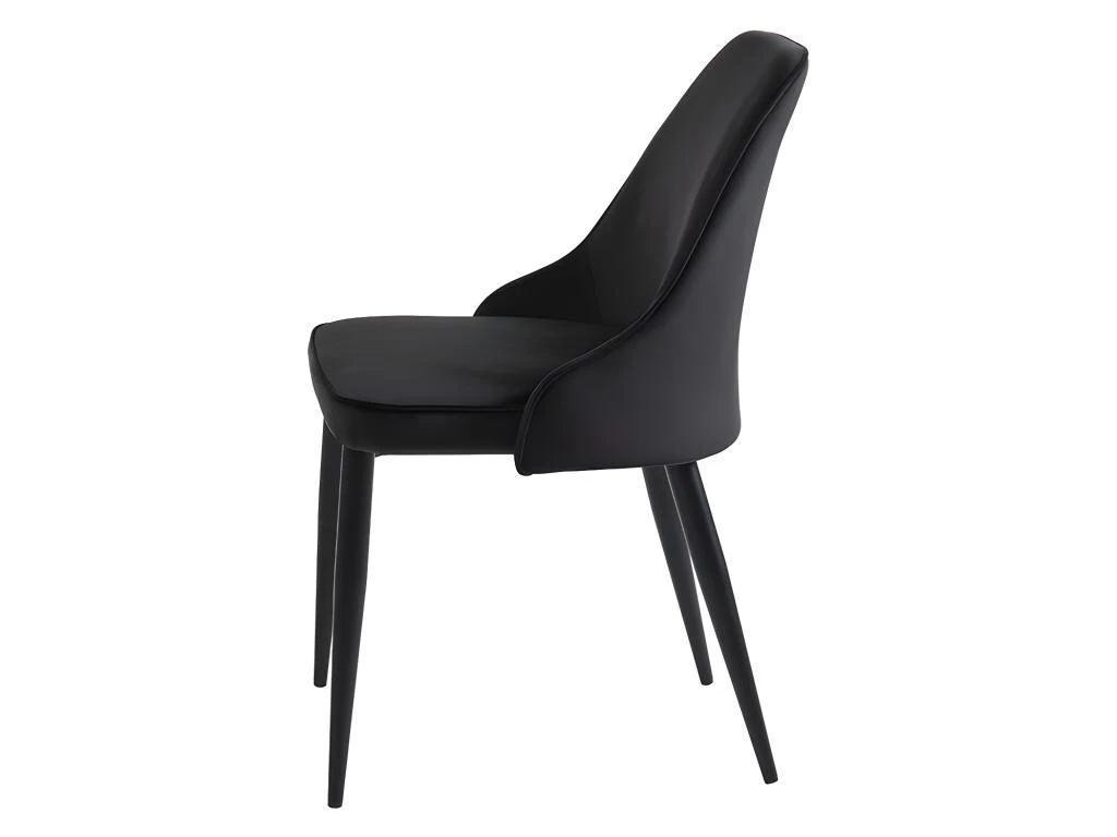 Lot De 2 Chaises - Velours Et Métal - Noir - EZRA 7 Lot De 2 Chaises - Velours Et Métal - Noir - EZRA – Image 5