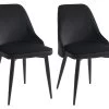 Lot De 2 Chaises - Velours Et Métal - Noir - EZRA 1 Lot De 2 Chaises - Velours Et Métal - Noir - EZRA -Magasin de meubles de restaurant chaise 439853