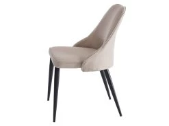 Lot De 2 Chaises EZRA - Tissu Et Métal - Crème -Magasin de meubles de restaurant chaise 439855