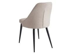 Lot De 2 Chaises EZRA - Tissu Et Métal - Crème -Magasin de meubles de restaurant chaise 439863