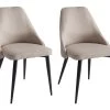 Lot De 2 Chaises EZRA - Tissu Et Métal - Crème 2 Lot De 2 Chaises EZRA - Tissu Et Métal - Crème -Magasin de meubles de restaurant chaise 439865