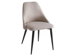 Lot De 6 Chaises EZRA - Tissu Et Métal - Crème -Magasin de meubles de restaurant chaise 439925