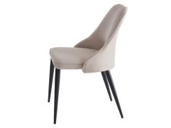 Lot De 6 Chaises EZRA - Tissu Et Métal - Crème -Magasin de meubles de restaurant chaise 439933