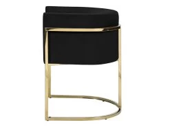 Chaise Avec Accoudoirs - Velours Et Acier Inoxydable - Noir Et Doré - PERIA De Pascal MORABITO -Magasin de meubles de restaurant chaise 439961