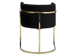 Chaise Avec Accoudoirs - Velours Et Acier Inoxydable - Noir Et Doré - PERIA De Pascal MORABITO -Magasin de meubles de restaurant chaise 439963