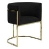 Chaise Avec Accoudoirs - Velours Et Acier Inoxydable - Noir Et Doré - PERIA De Pascal MORABITO 1 Chaise Avec Accoudoirs - Velours Et Acier Inoxydable - Noir Et Doré - PERIA De Pascal MORABITO -Magasin de meubles de restaurant chaise 439969