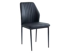Lot De 2 Chaises KIERA - Simili Et Métal - Noir -Magasin de meubles de restaurant chaise 448879