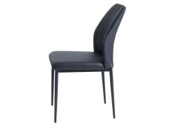 Lot De 2 Chaises KIERA - Simili Et Métal - Noir -Magasin de meubles de restaurant chaise 448883