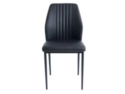 Lot De 2 Chaises KIERA - Simili Et Métal - Noir -Magasin de meubles de restaurant chaise 448885