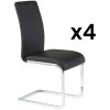 Lot De 4 Chaises LIRICA - Simili Noir
