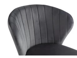 Lot De 2 Chaises CRUSTI - Velours Et Métal - Gris -Magasin de meubles de restaurant chaise 453607