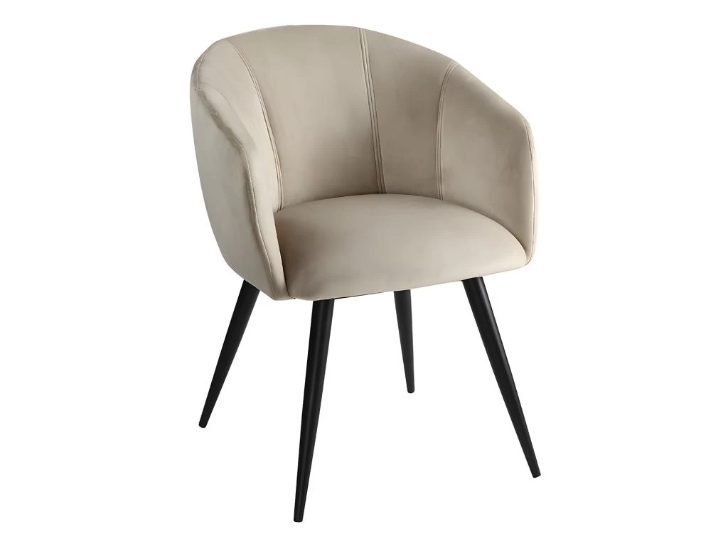 Lot De 2 Chaises VADIM De Pascal MORABITO - Velours Et Métal - Beige 5 Lot De 2 Chaises VADIM De Pascal MORABITO - Velours Et Métal - Beige – Image 3