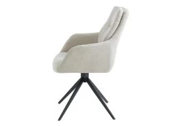 Chaise Avec Accoudoirs DIMIA - Tissu Et Métal - Crème -Magasin de meubles de restaurant chaise 479031
