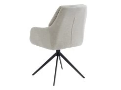 Lot De 2 Chaises Avec Accoudoirs DIMIA - Tissu Et Métal - Crème -Magasin de meubles de restaurant chaise 480065