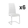 Lot De 6 Chaises NADYA - Simili - Blanc 2 Lot De 6 Chaises NADYA - Simili - Blanc -Magasin de meubles de restaurant chaise 480265