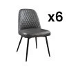 Lot De 6 Chaises JOPLIN - Simili & Métal - Anthracite 2 Lot De 6 Chaises JOPLIN - Simili & Métal - Anthracite -Magasin de meubles de restaurant chaise 480271