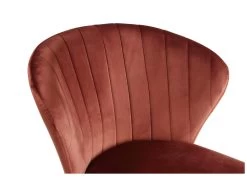 Lot De 6 Chaises CRUSTI - Velours Et Métal - Terracotta -Magasin de meubles de restaurant chaise 480499