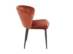 Lot De 6 Chaises CRUSTI - Velours Et Métal - Terracotta -Magasin de meubles de restaurant chaise 480505