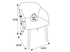 Lot De 6 Chaises Avec Accoudoirs - Tissu Et Hévéa - Beige - JELISA -Magasin de meubles de restaurant chaise 500551