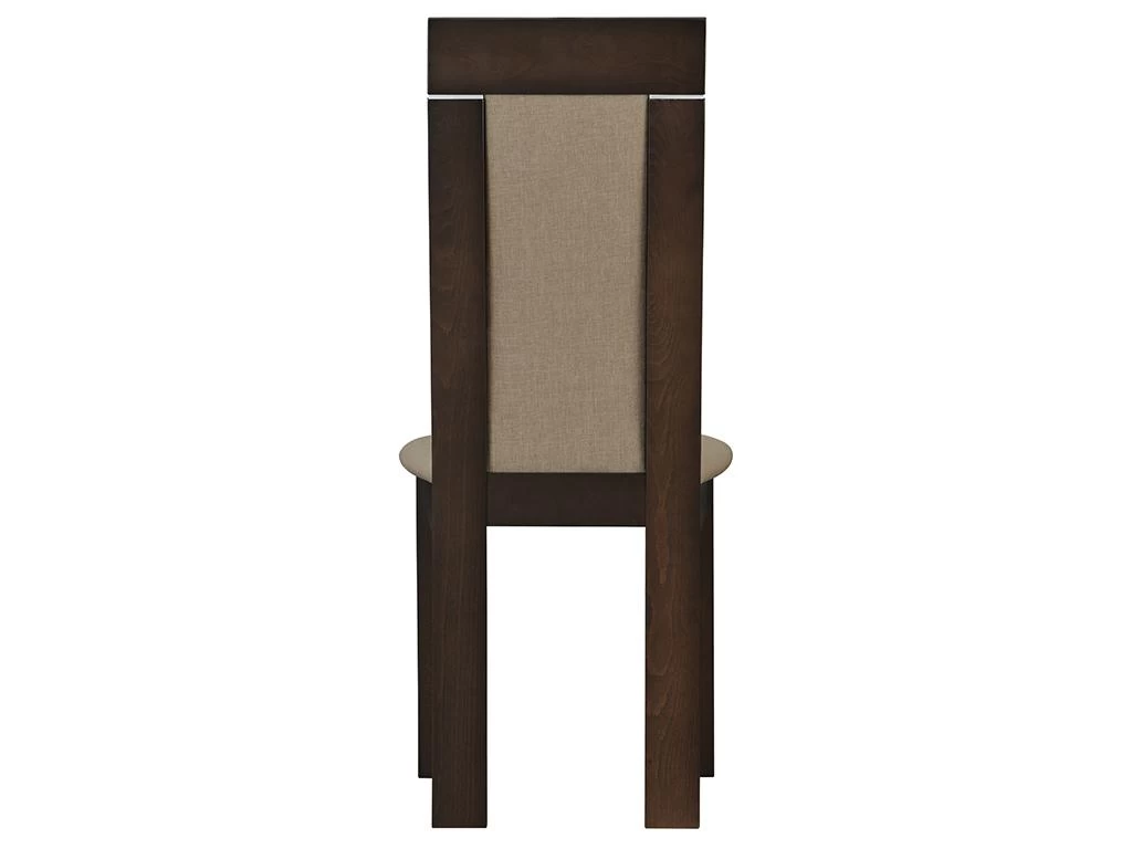 Lot De 2 Chaises BELINDA - Hêtre Et Tissu - Coloris : Noyer Et Beige 7 Lot De 2 Chaises BELINDA - Hêtre Et Tissu - Coloris : Noyer Et Beige – Image 5