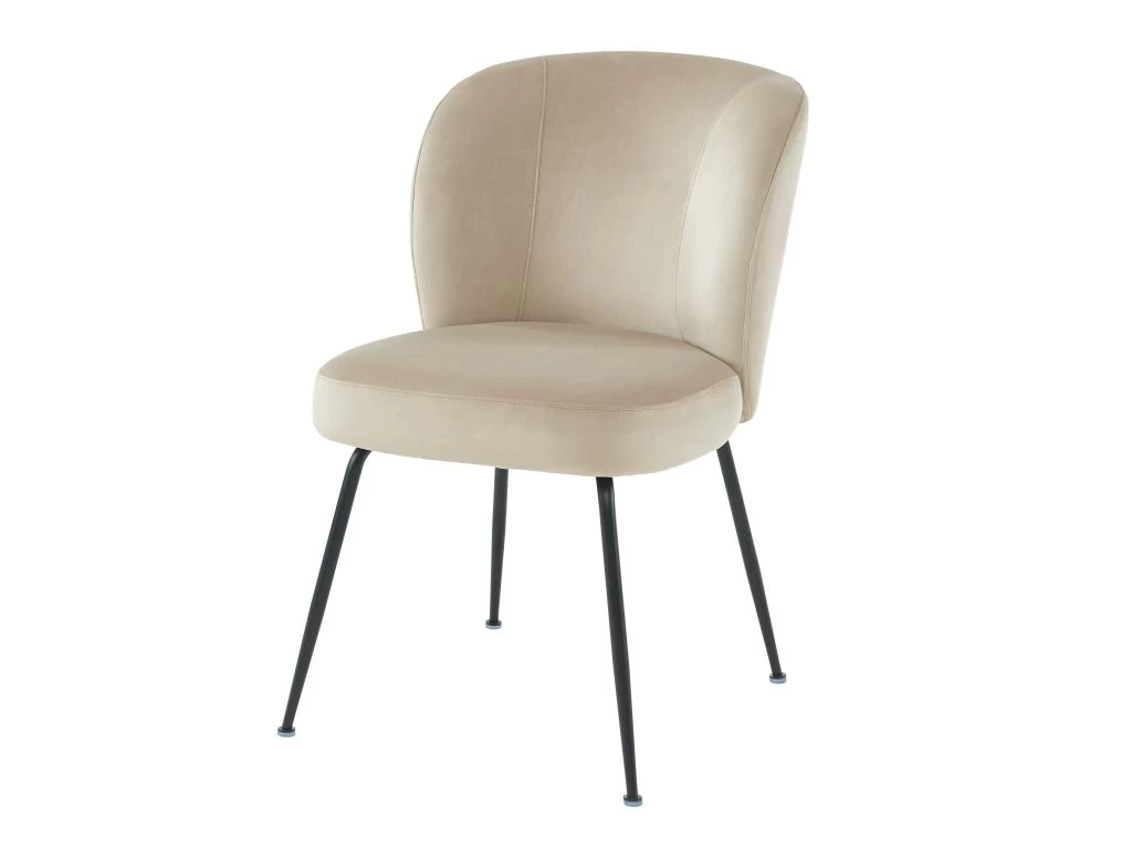 Lot De 6 Chaises En Velours Et Métal - Beige - POLPONA De Pascal MORABITO 6 Lot De 6 Chaises En Velours Et Métal - Beige - POLPONA De Pascal MORABITO – Image 4