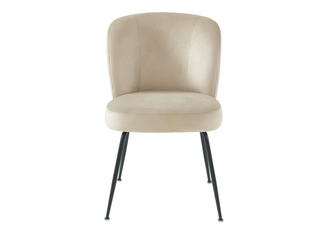 Lot De 6 Chaises En Velours Et Métal - Beige - POLPONA De Pascal MORABITO 4 Lot De 6 Chaises En Velours Et Métal - Beige - POLPONA De Pascal MORABITO – Image 2