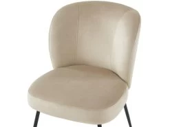 Lot De 6 Chaises En Velours Et Métal - Beige - POLPONA De Pascal MORABITO 14 Lot De 6 Chaises En Velours Et Métal - Beige - POLPONA De Pascal MORABITO -Magasin de meubles de restaurant chaise 6840261