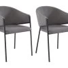 Lot De 2 Chaises Avec Accoudoirs En Tissu Et Métal - Gris - ORDIDA De Pascal MORABITO 2 Lot De 2 Chaises Avec Accoudoirs En Tissu Et Métal - Gris - ORDIDA De Pascal MORABITO -Magasin de meubles de restaurant chaise 6945185