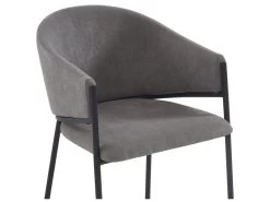 Lot De 2 Chaises Avec Accoudoirs En Tissu Et Métal - Gris - ORDIDA De Pascal MORABITO 13 Lot De 2 Chaises Avec Accoudoirs En Tissu Et Métal - Gris - ORDIDA De Pascal MORABITO -Magasin de meubles de restaurant chaise 6945243