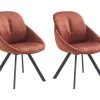 Lot De 2 Chaises Avec Accoudoirs En Velours Et Métal - Terracotta - BUSSELTON -Magasin de meubles de restaurant chaise 7313845