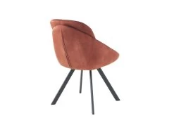 Lot De 6 Chaises Avec Accoudoirs En Velours Et Métal - Terracotta - BUSSELTON -Magasin de meubles de restaurant chaise 7325785