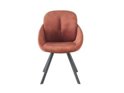 Lot De 6 Chaises Avec Accoudoirs En Velours Et Métal - Terracotta - BUSSELTON -Magasin de meubles de restaurant chaise 7325787