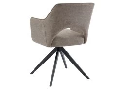 Lot De 2 Chaises Pivotantes Avec Accoudoirs En Tissu Et Métal - Taupe - KONYA -Magasin de meubles de restaurant chaise 7611143