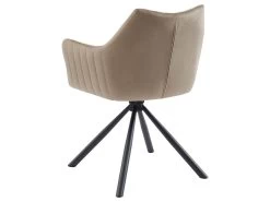 Lot De 6 Chaises Avec Accoudoirs En Velours Et Métal - Beige - IZIALI De Pascal MORABITO 15 Lot De 6 Chaises Avec Accoudoirs En Velours Et Métal - Beige - IZIALI De Pascal MORABITO -Magasin de meubles de restaurant chaise 7729545
