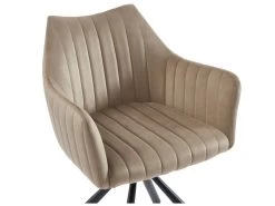 Lot De 6 Chaises Avec Accoudoirs En Velours Et Métal - Beige - IZIALI De Pascal MORABITO 16 Lot De 6 Chaises Avec Accoudoirs En Velours Et Métal - Beige - IZIALI De Pascal MORABITO -Magasin de meubles de restaurant chaise 7729563