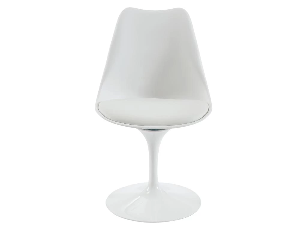 Chaise En Polypropylène, Tissu Et Métal - Blanc - XAFY 5 Chaise En Polypropylène, Tissu Et Métal - Blanc - XAFY – Image 3